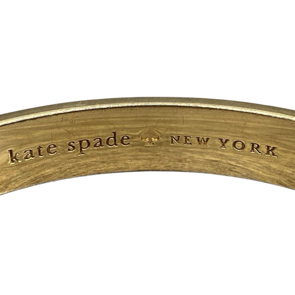 Kate Spade New York Gold Multicolor Striped Bangle Bracelet 1742 - Picture 4 of 6